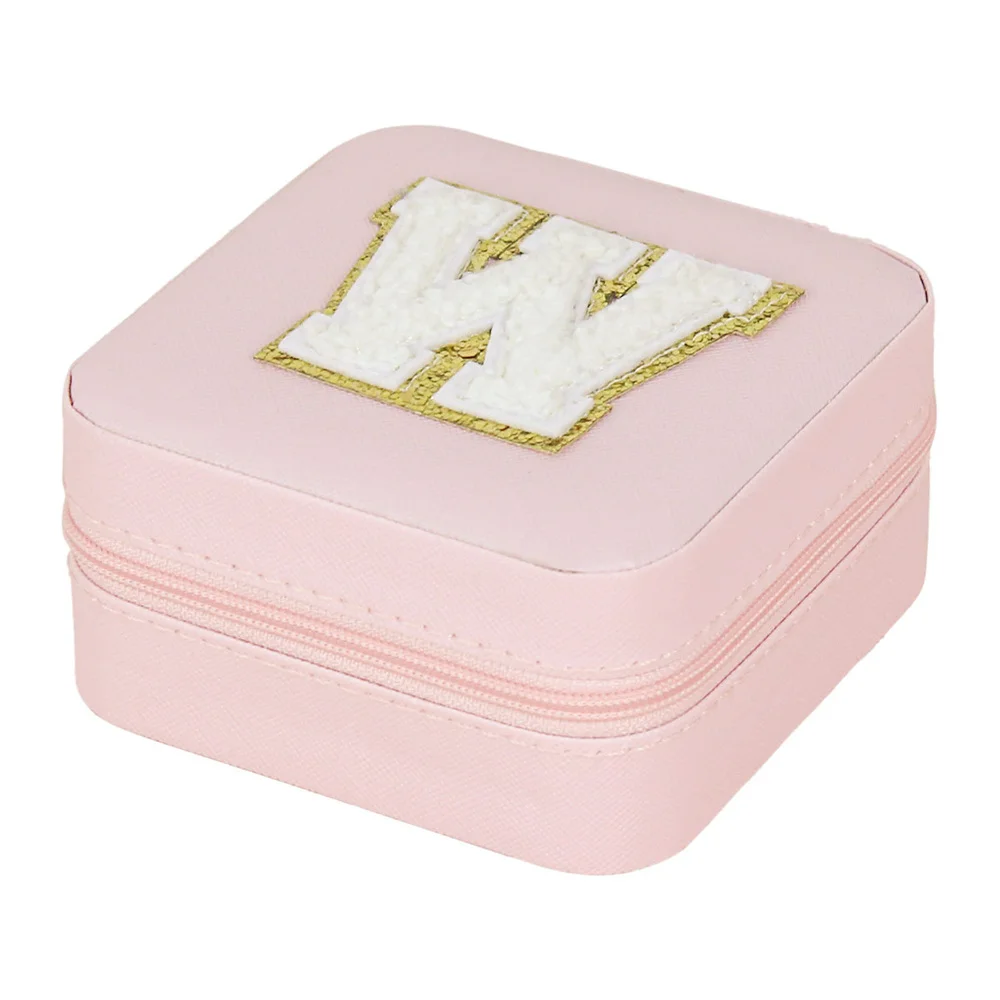 Jewelry Storage Box Fine Ring Earrings Organization Travel Jewelry Case Zipper Large Flap Boxes For Travelers Daily Use Jewelry