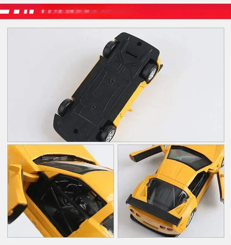 1:36 Chevrolet Corvette C6R C7 Hoge Simulatie Prachtige Diecasts Speelgoed Voertuigen Auto Styling Sportwagen Legering Model Speelgoed Trek Terug