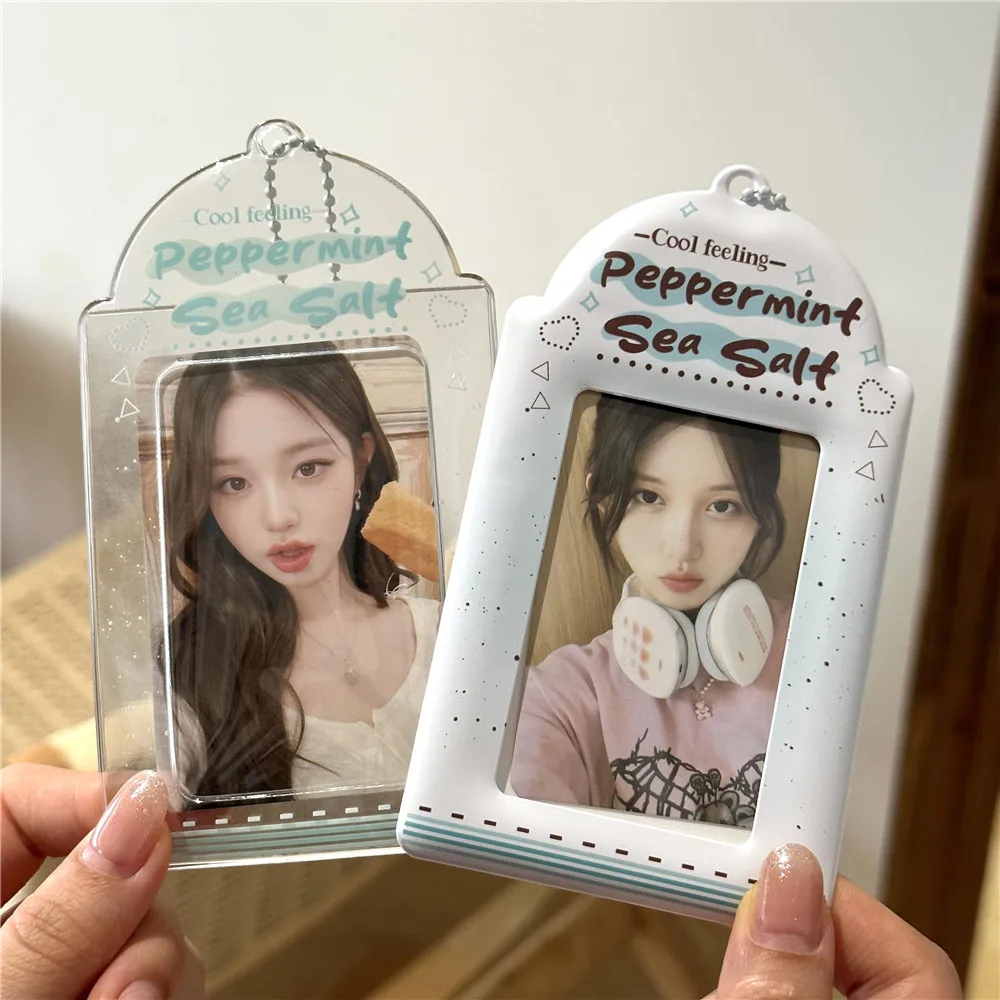 1Pc Cute 3 Inch Small Photo Protective Case Cover Badge Sleeve for Girls Kawaii Idol Photo Holder Cover Cards Collection Case