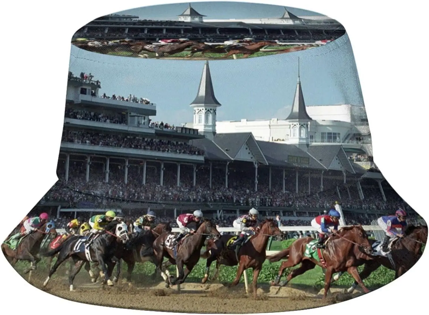 

Cool Horse Race Bucket Hat Beach Sun Hat Packable Fisherman Cap Travel Hat for Women Men