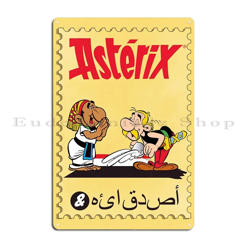 Asterix In Egypt Metal Sign Garage Decoration Classic Character Funny Tin Sign Poster