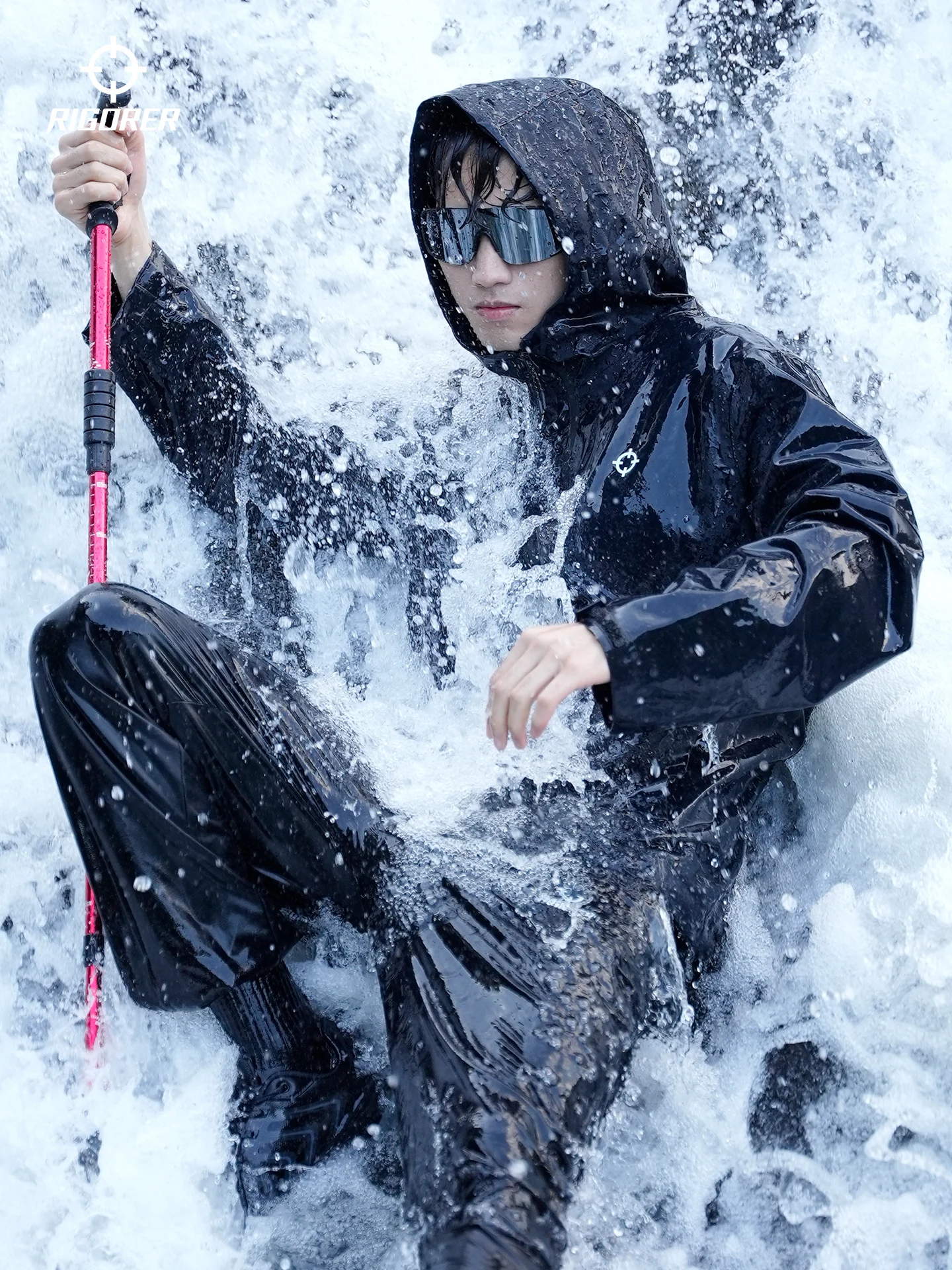 

Rigorer Men's Single-Shell Windbreaker - 2025 Autumn New Style, Water-Repellent, Ideal for Outdoor Hiking, Hooded Jacket