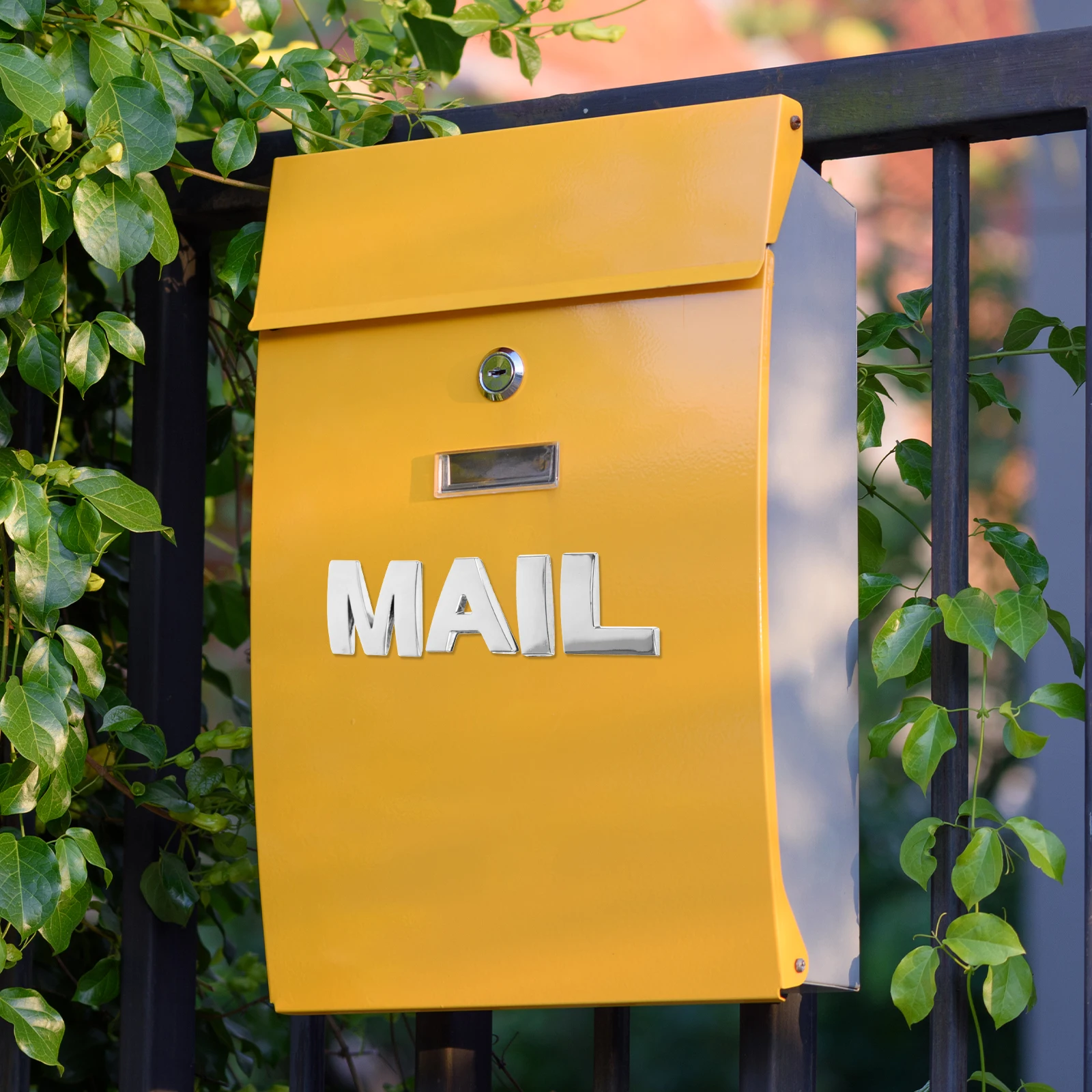 

4pcs Mailbox Letters Silver MAIL Adhesive Decal Zinc Alloy House Number Waterproof Stickers For Mailboxes Letter Boxes Garden