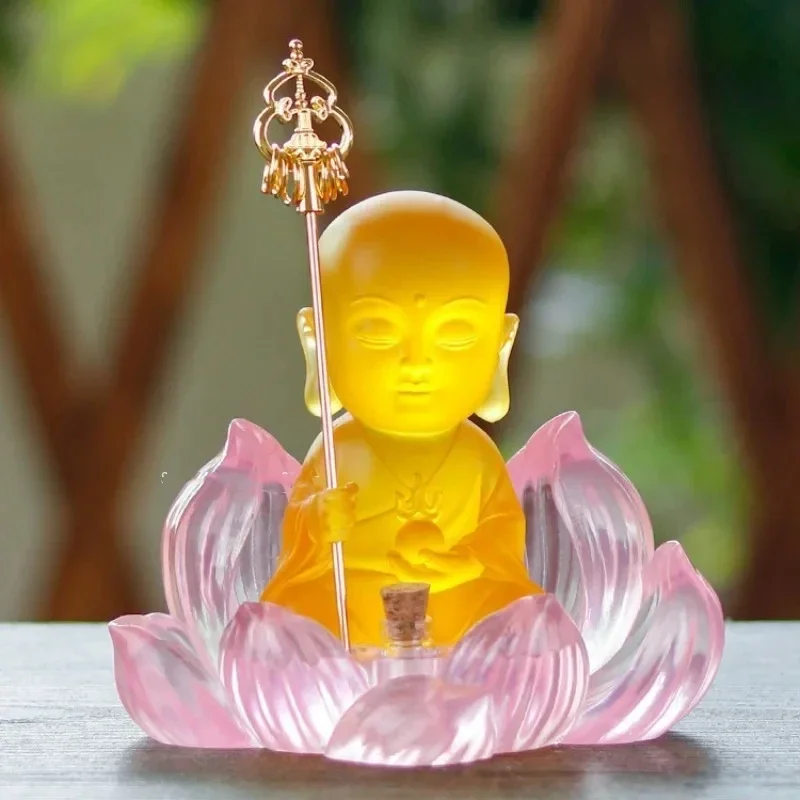 Dizang Bodhisattva Zen Lotus Flower Base Car Aromatherapy Decoration Home Interior /study/ Office /tea Room Incense Supplies