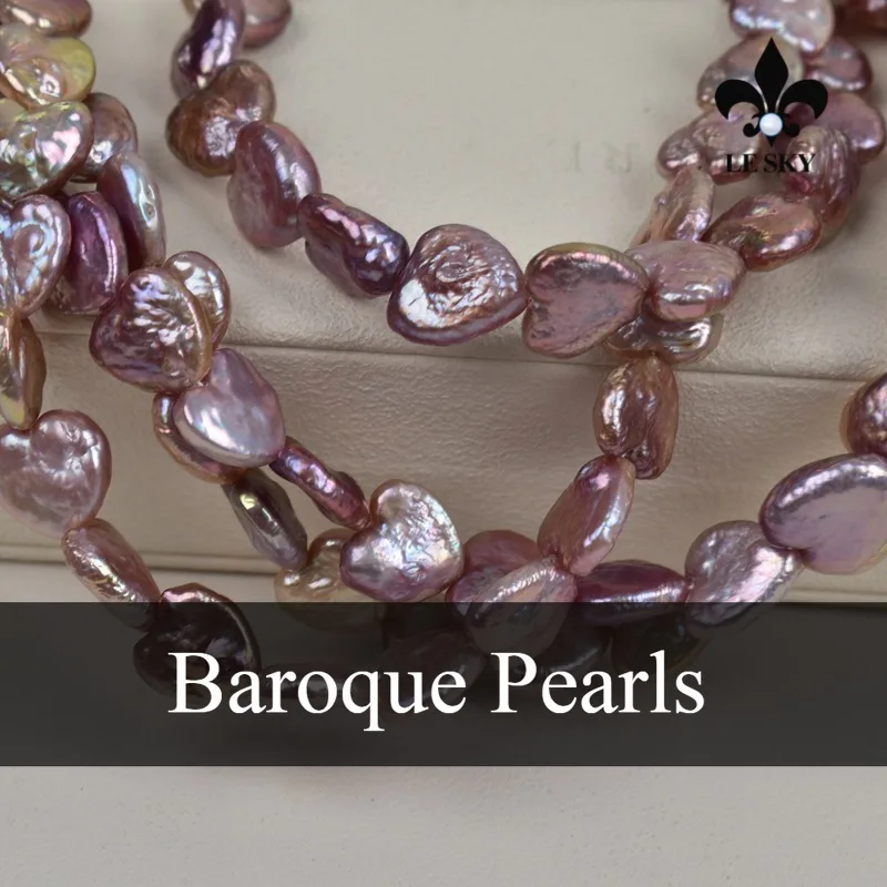 Real Natural Freshwater Baroque Pearls Bead 12mm Heart Shape Pearl Loose Spacer Beaded for Making DIY Jewerly Necklace Earrings
