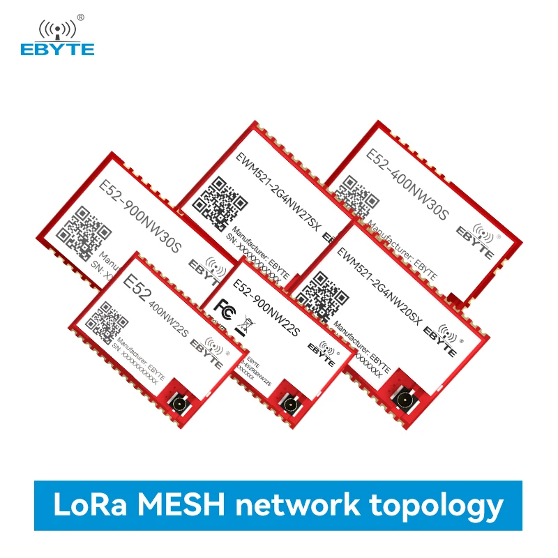 LoRa Mesh Wireless Module EBYTE E52 EWM521 22dBm High-Sensitivity Self-organizing Network Self-routing 2.4G/433/868/915MHz