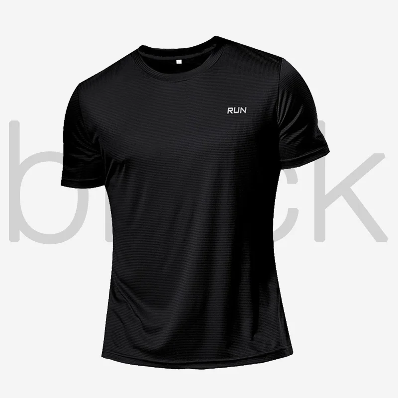 Lange und kurz ärmel ige T-Shirt Fitness Sport Tops Morgen laufen Eis Seide schnell trocknen Outdoor Bergsteigen Sport kleidung Männer – Detail 11