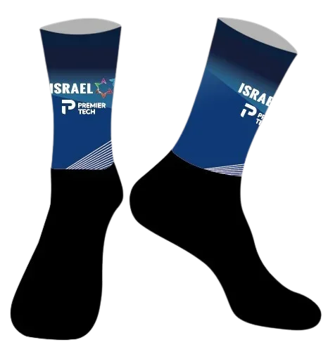 LASER CUT ONE PAIR 2024 AG2R ISRAEL ACADEMY BAHRAIN TEAM Cycling Socks Antislip Bike Racing MITI Breathable FOR Men and Women
