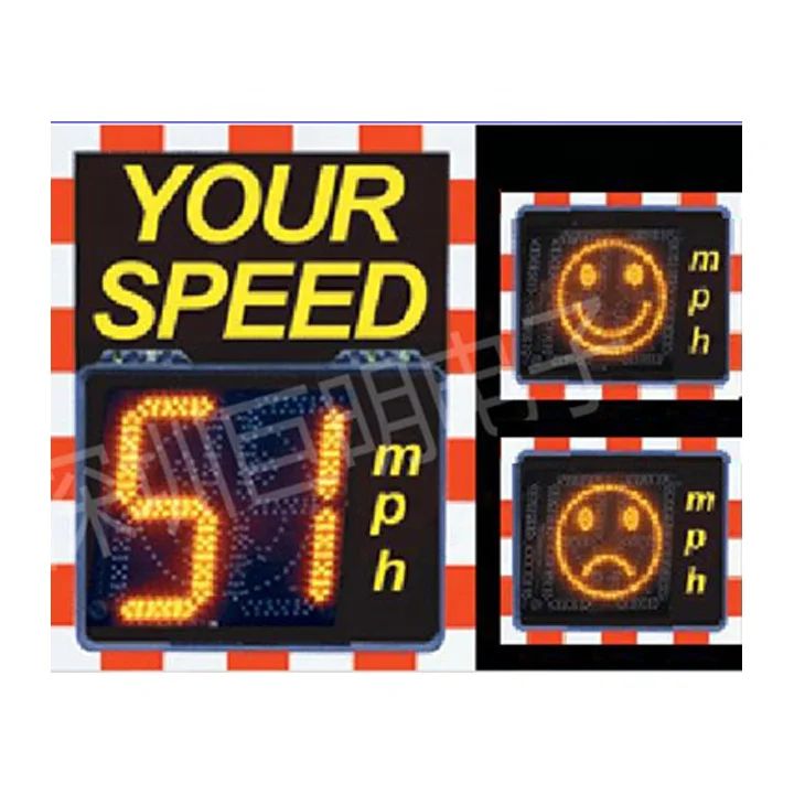 Speed Feedback Safety Sign Radar Speed Digits Display Sign Smile Display Cry Face