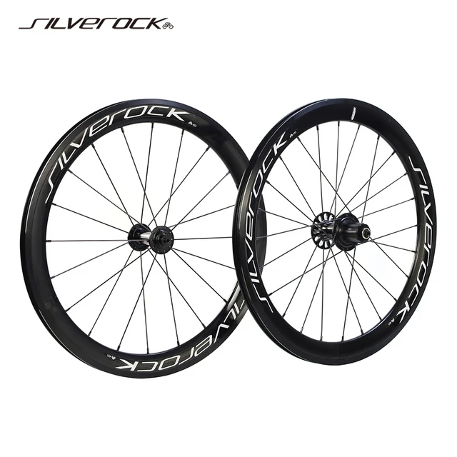 Silverock-折りたたみ自転車用シルバー合金ホイールセット,ミニベロホイール,キャリパーブレーキ,ハイプロファイル,4cm,  20インチ,406, 451, 74, 130, 11s,sr40 - AliExpress