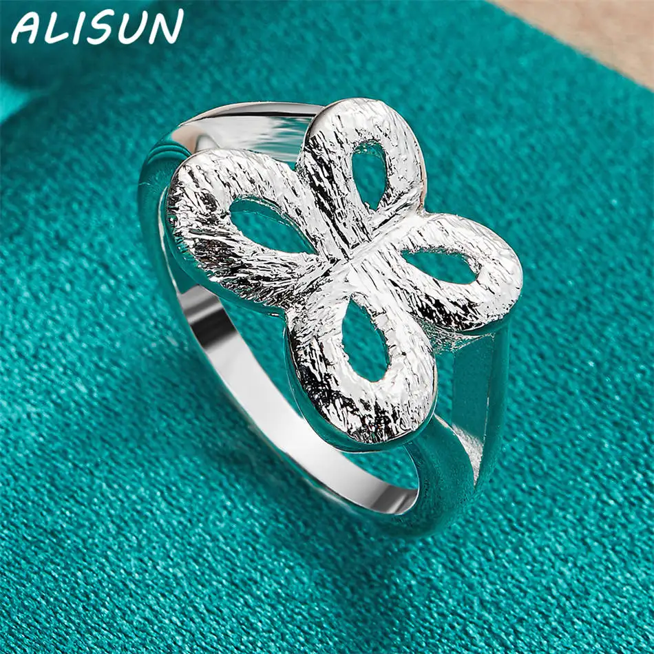ALISUN 925 فضة حجم 7-10 فراشة خاتم للنساء نعمة مجوهرات الاتجاه المألوف هدايا حفلة عيد ميلاد