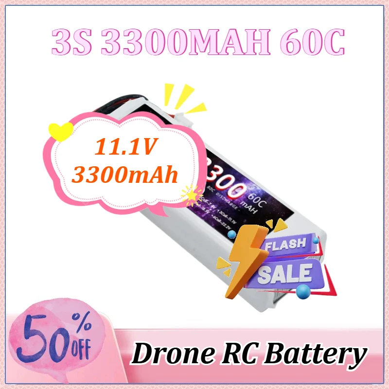 

3S 3300mAh 11.1V Lipo Battery 60C for Drone RC FPV Airplane Boat Helicopter with XT60 DEANS T Plug XT30 JST Connector Batterys