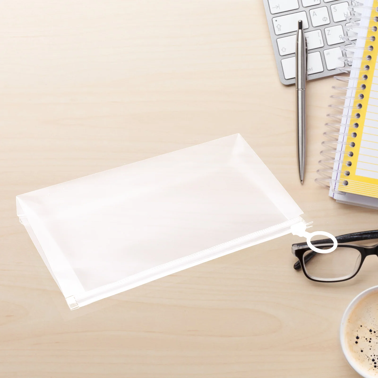 

10pcs Pencil Case File Bag Large Capacity Stationery Organizer Portable Pen Storage For School Students Zipper Design