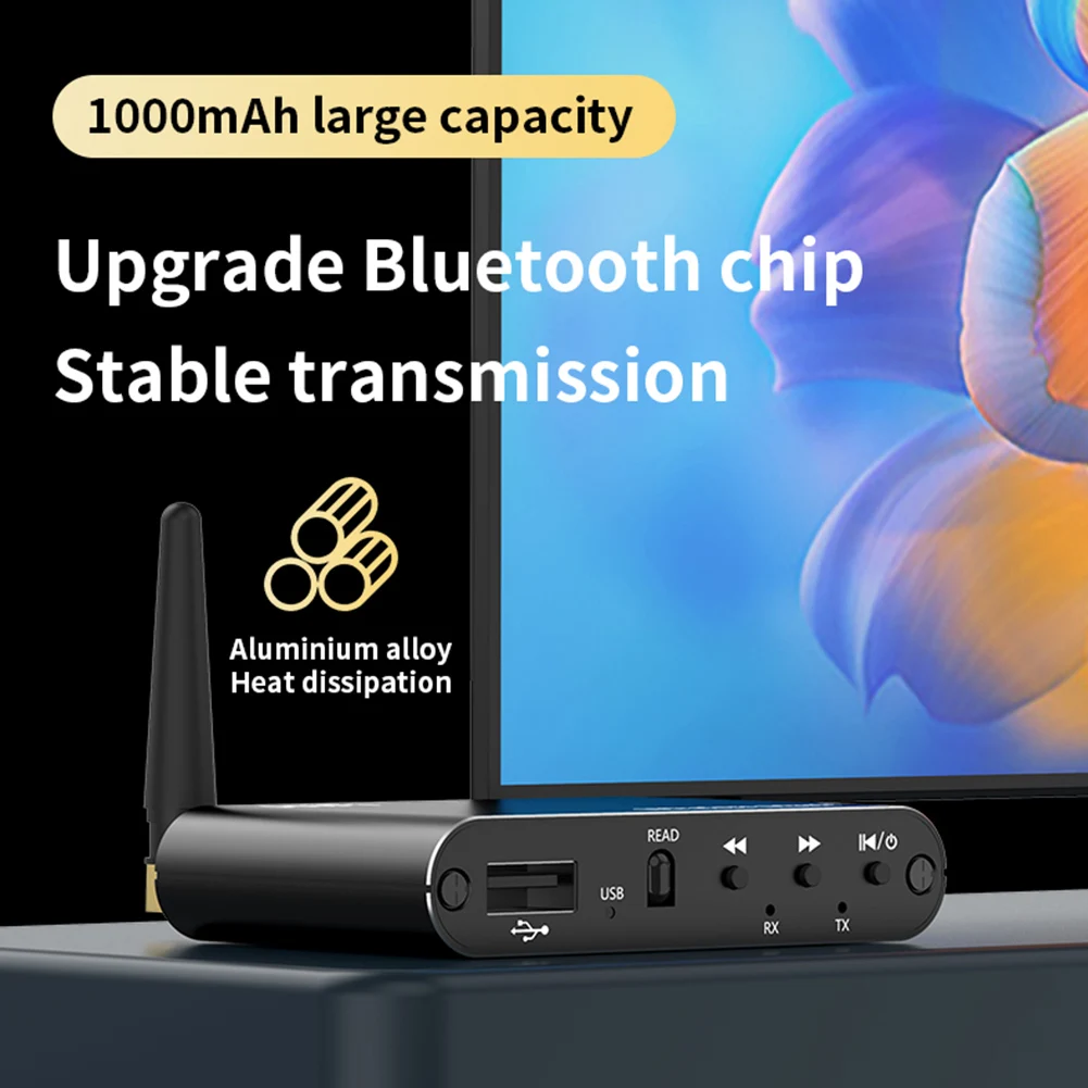 Bluetooth-Compatible 5.4 Audio Adapter 3.5mm Aux HiFi Wireless Stereo Receiver Transmitter W/ Remote Control for TV Home Stereo