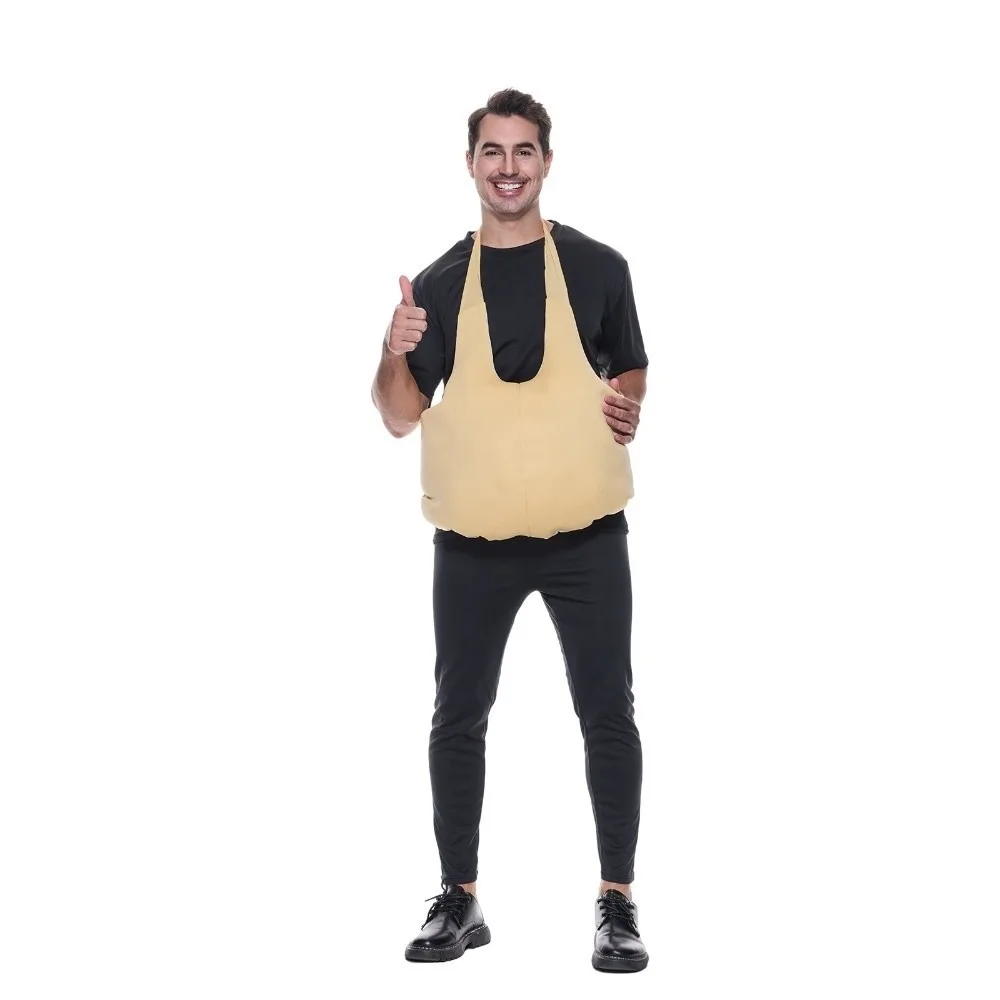 Realistic Fake Belly and Butt Pads Soft Sponge Unisex Padded Fake Butt Cosplay Props Funny Stuffer Christmas Costume Props
