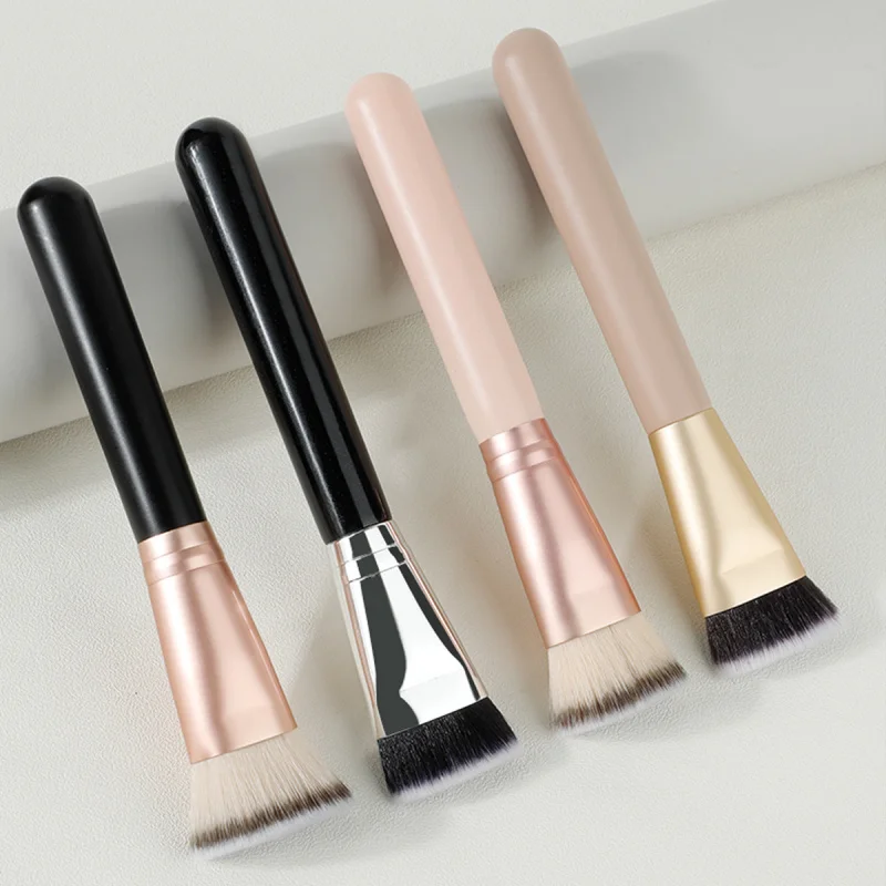 Pinceau de maquillage unique, pinceau plat pour fond de teint, 163 pinceaux de réparation, brosse crème, pinceau de maquillage doux, beauté