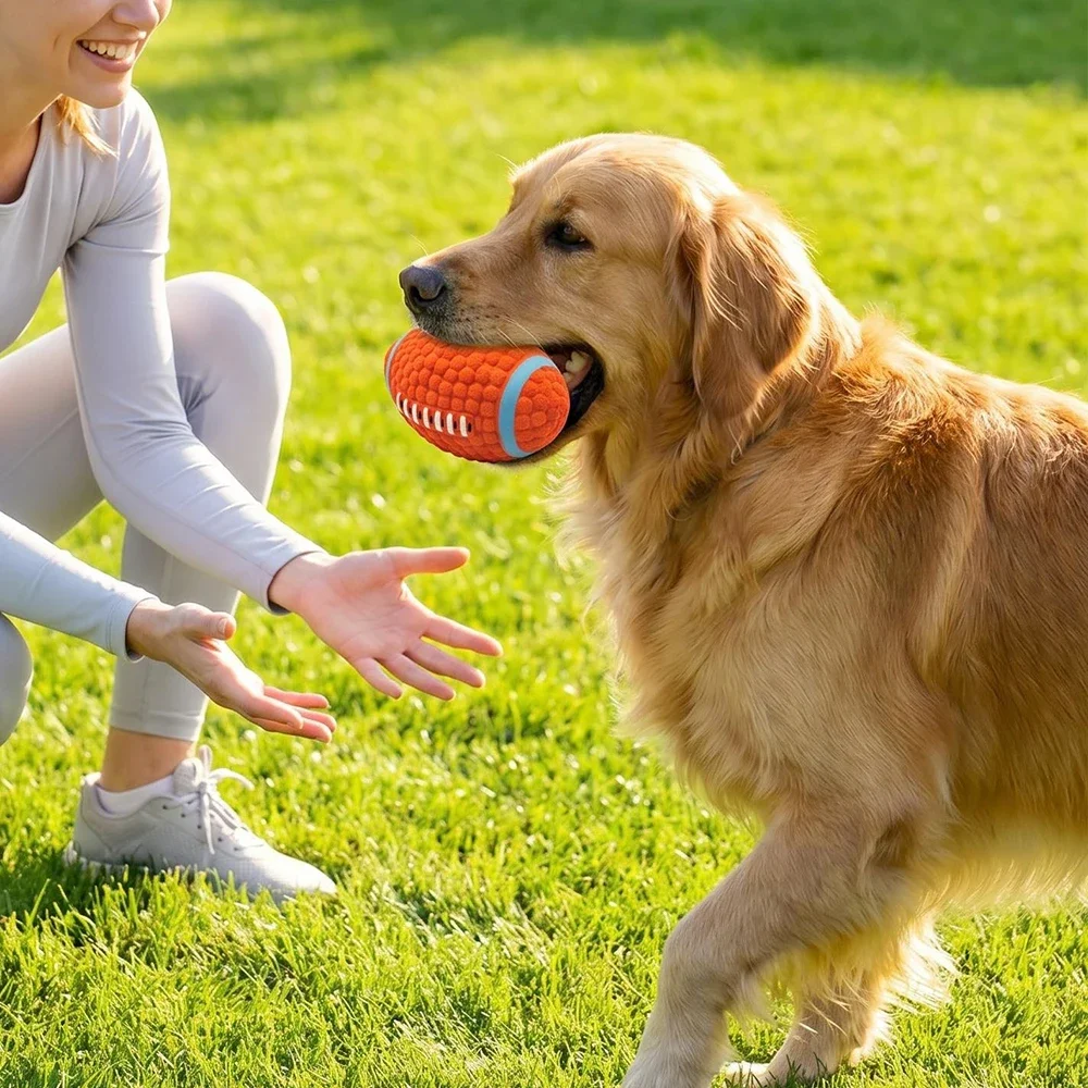 1 Stück 3er-Set Quietschende Hundespielbälle für Kleine und Große Hunde Bissresistent Zahnpflege-Kauspielzeug Interaktiver Welpen-Spielball – Detail 16
