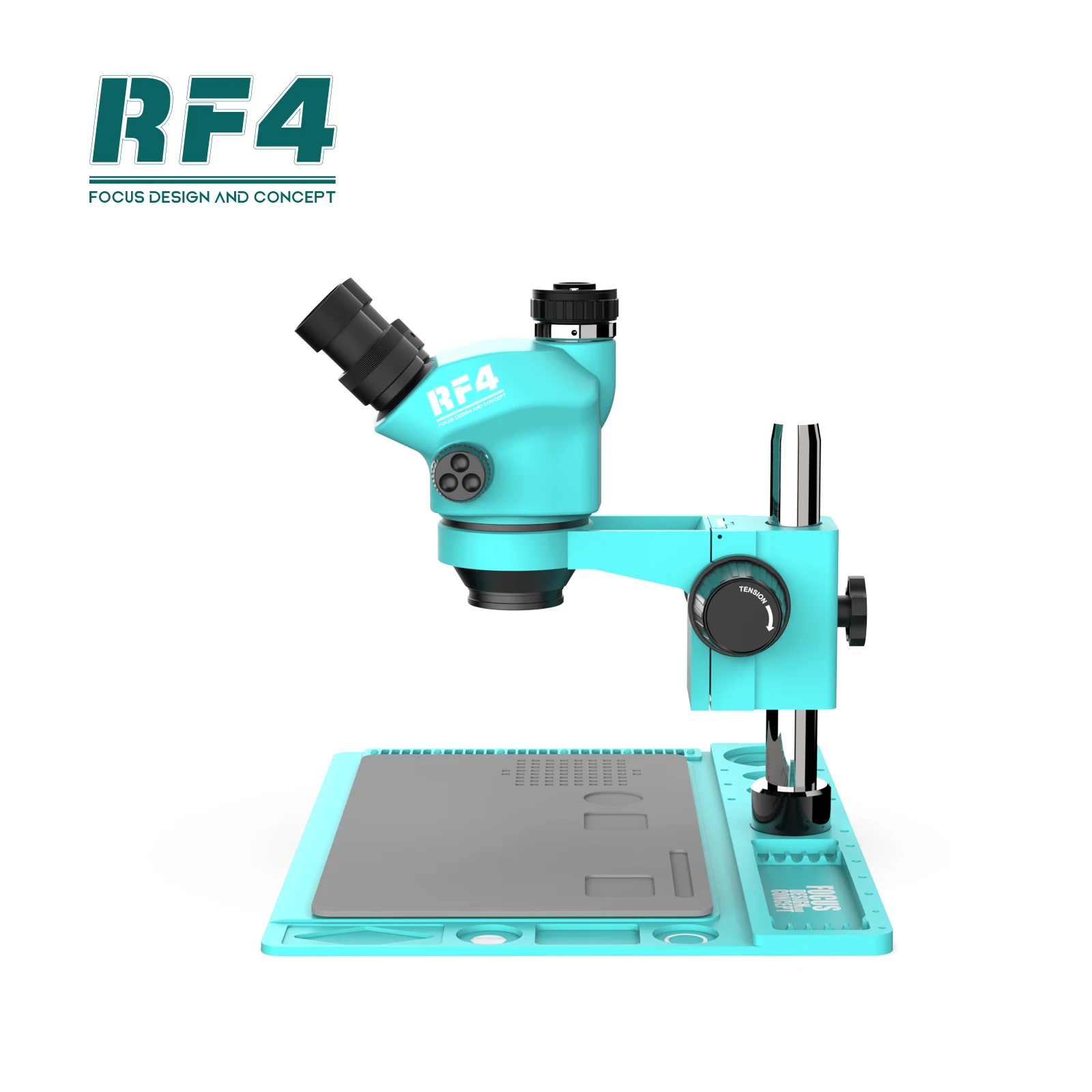 RF4 7X-50X Synchronous Magnification Trinocular Zoom Stereo Microscope Used Mobile Phone PCB Repair LAB Welding RF7050TVD2