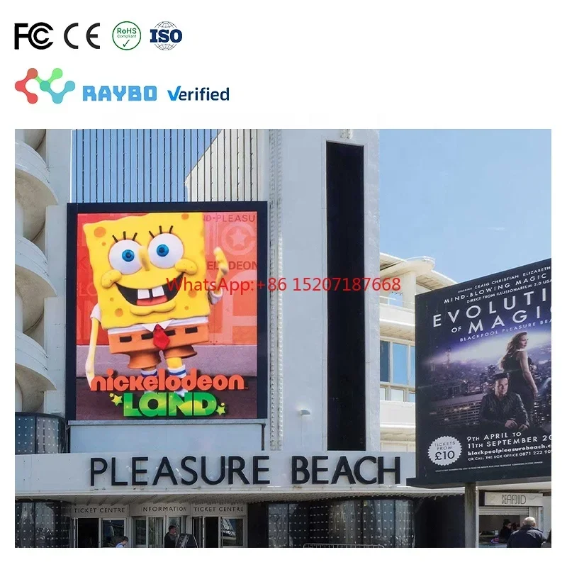 Raybo FC Big Led Display Video Wall High Outdoor Tv Screen 3d Display 3d Digital Billboard Advertising Building Video Wall Panel