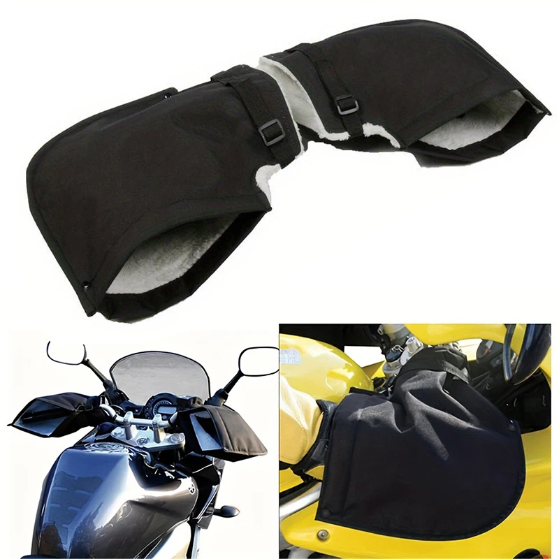 Motorcycle Handlebar Gloves Windproof Winter Warm Velvet Covers For Motorcycle Scooter Electric Vehicles Motorbike Handle Cover