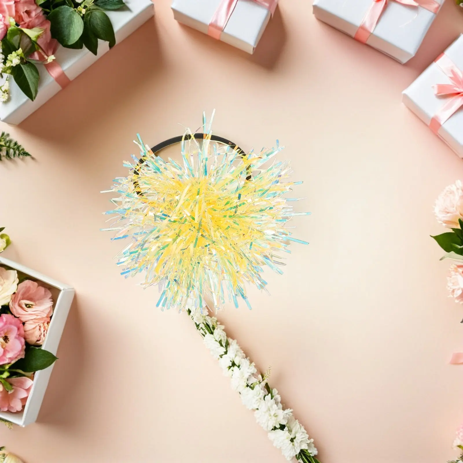 

10 шт. разноцветных блестящих резинок для волос с помпонами, эластичные резинки для хвоста, пластиковые резинки для волос, модные аксессуары для женщин и девочек