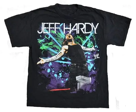 Vintage-stil Jeff Hardy svart S-3XL unisex T-shirt sommartryck Harajuku oversized T-shirt casual T-shirt damkläder 8 best sales Jeff Hardy-skjorta - №1