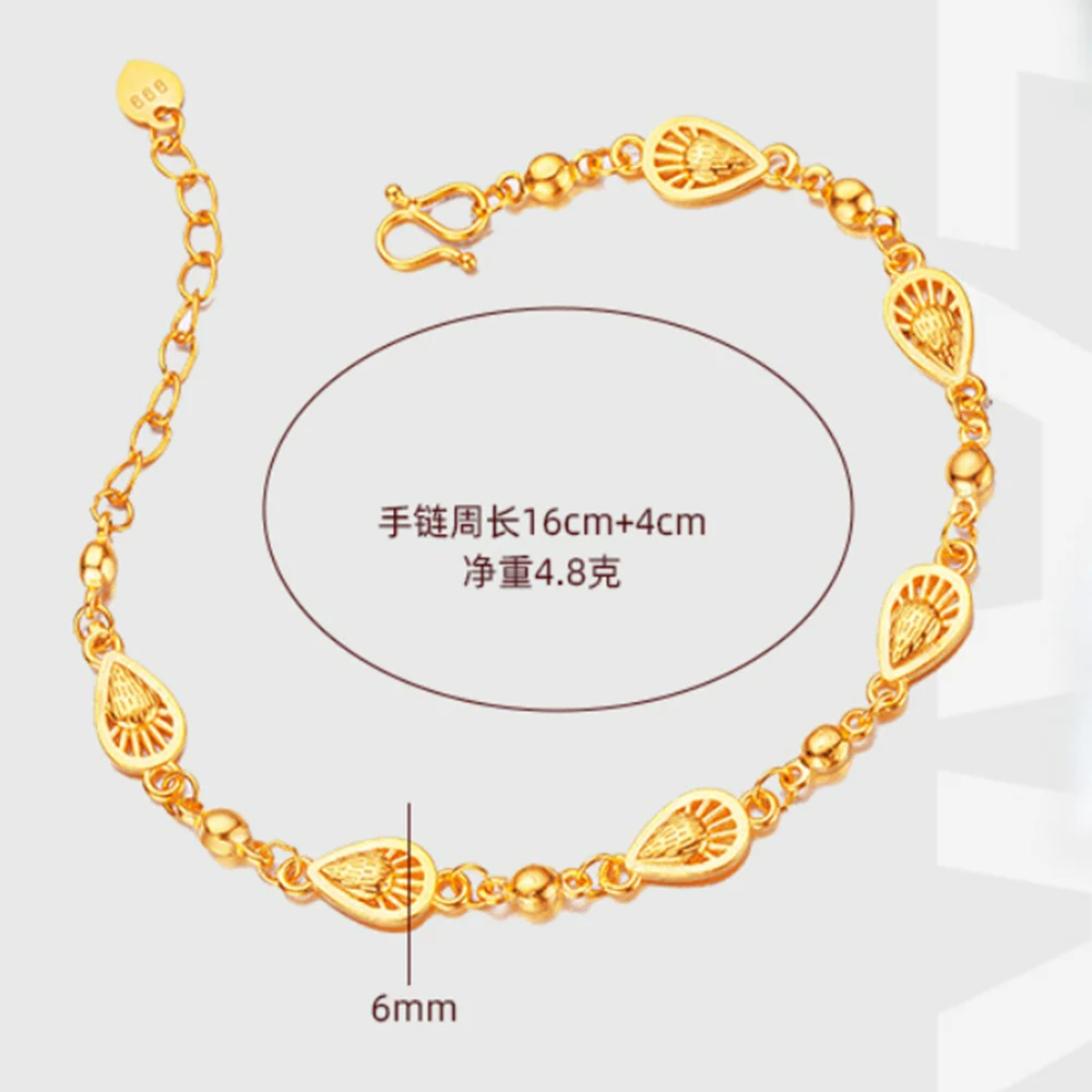 Strawberry Charm Bracelet for Women, Golden Brass Adjustable Chain Elegant Dainty Jewelry Gift for HerTrendy Fashion Accessories