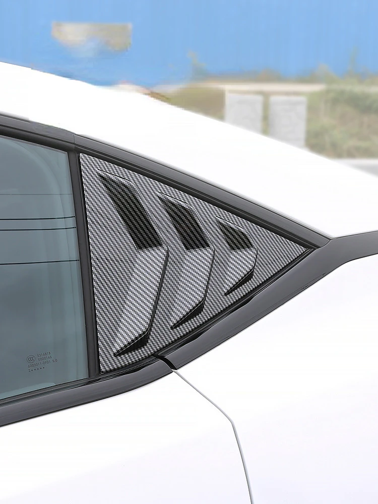 Suitable For Chang An SL 03  Bright Black  and  Carbon Fiber Pattern Window Trim Blackening Kit Rear Triangular Blinds