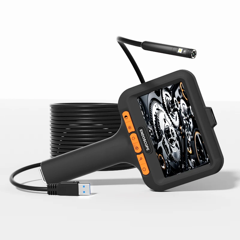 

Промышленный эндоскоп с экраном 4,3 дюйма, водонепроницаемый, с одной/двумя линзами, USB-камера-зонд 8 мм, 8 светодиодов, для осмотра трубопроводов, бороскоп