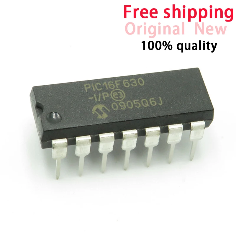 (5-100piece)100% New PIC16F630-I/P PIC16F630 I/P DIP-14 Chipset