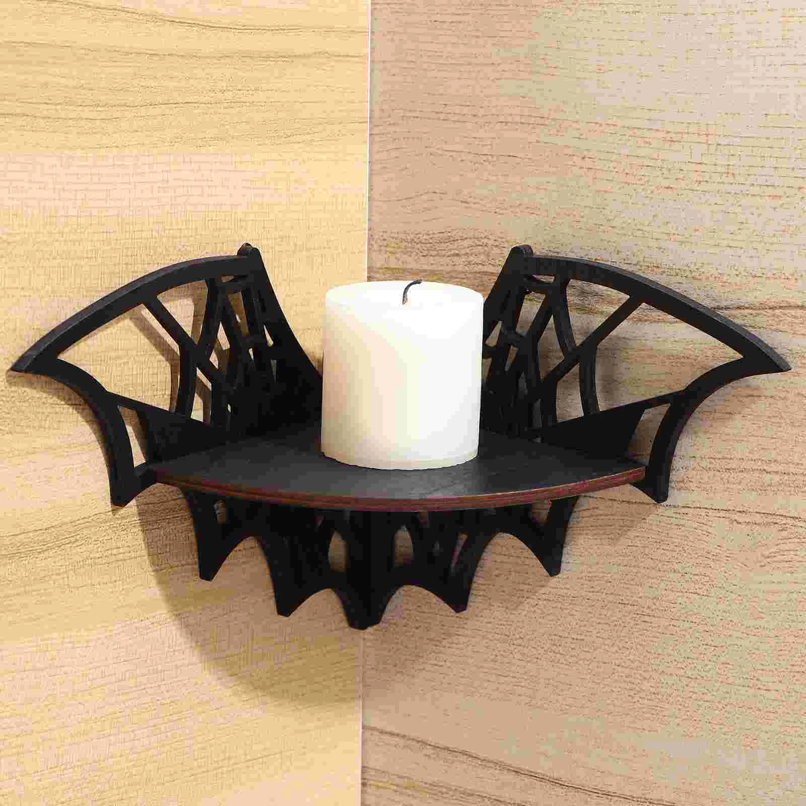 Spider Web Storage Rack Bat Shelf Wall Mounted White Bookshelf Bookcase Corner Shelves For Decor Decorate Office