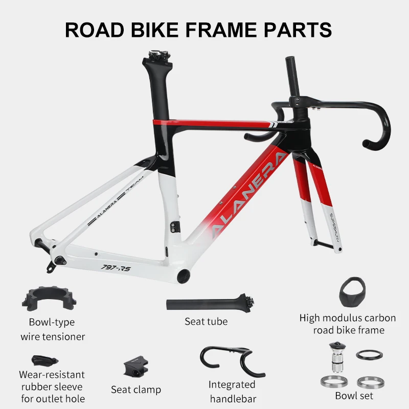 

Classic Red 2025 New ALANERA Grenadier -RS T800 carbon fiber frame Road bike windmill frame GLOSS