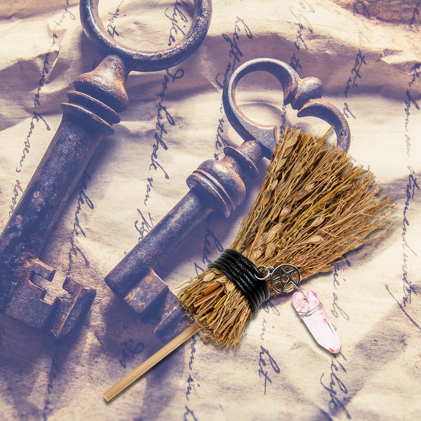 

1Pcs Practical Mini Witch Broom Charm Pendant Halloween Broom Decor DIY Supplies