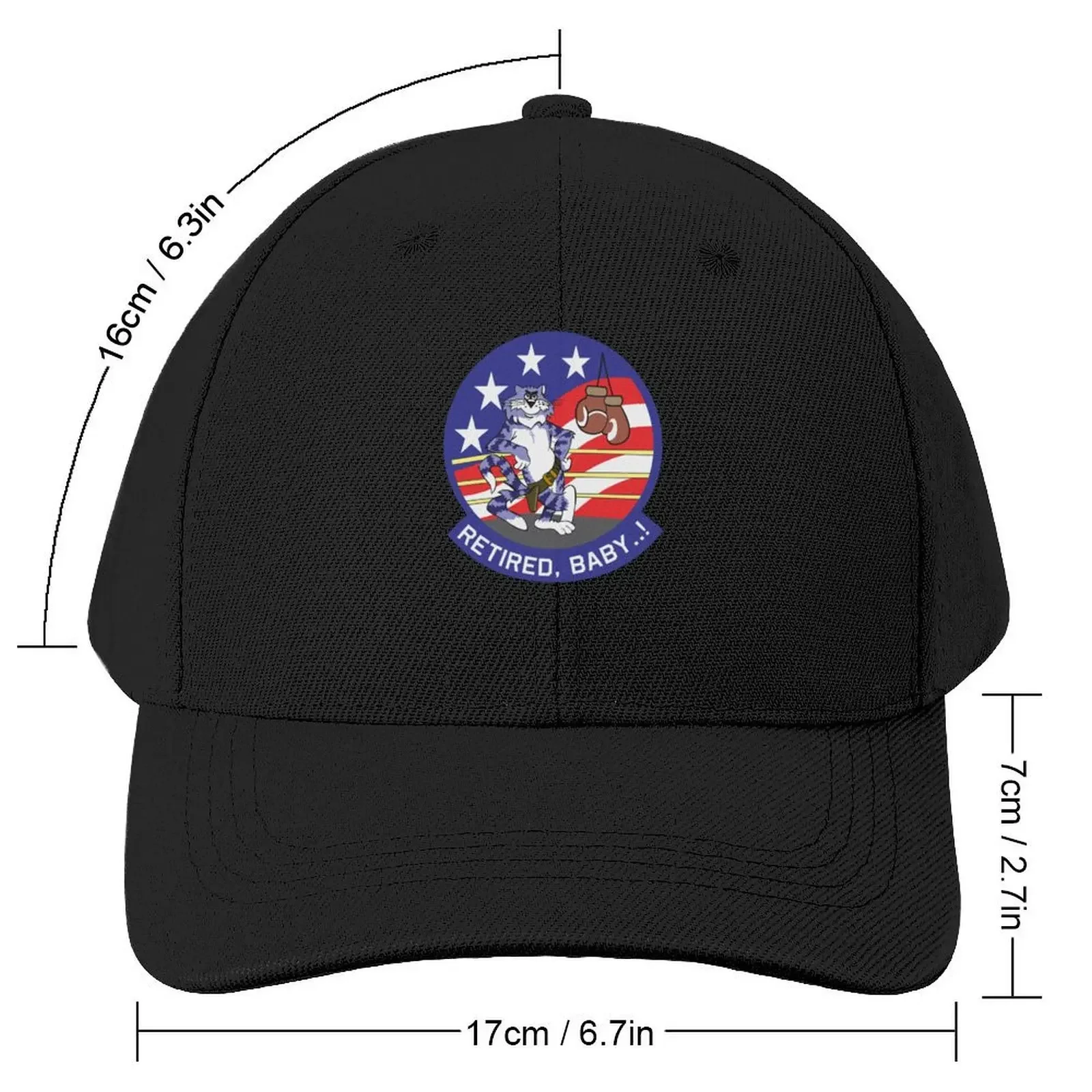 F-14 Tomcat - Retired, Baby! (boxer glove) - Clean Style Baseball Cap Icon Hood Golf Women Men's