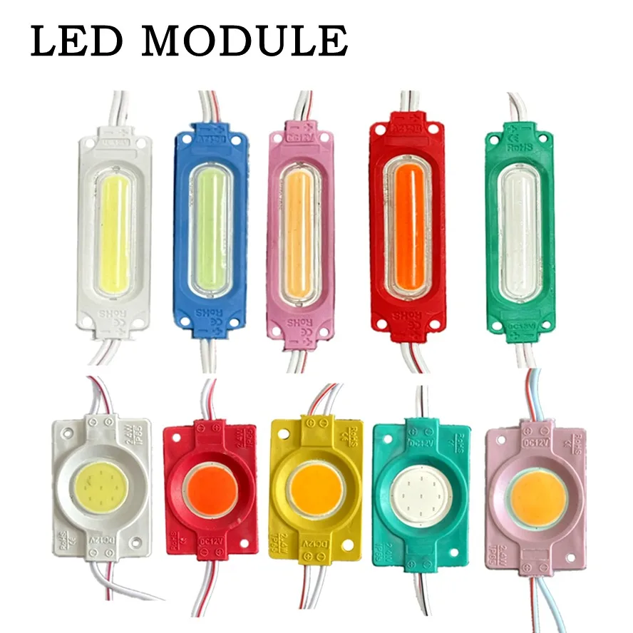 

Multicolour Waterproof IP65 12V Led Module 20/10PCS Flexible Light Strip COB Light Backlight Shop Banner Christmas Decorations