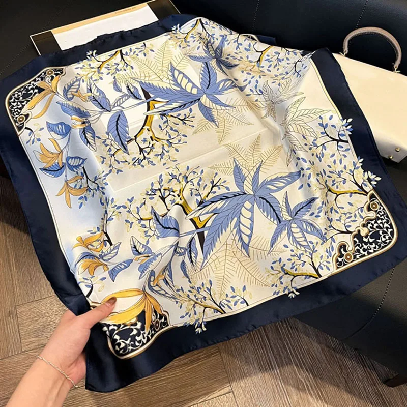 70cm Fashion Women Chiffon Foulard Bandana Scarf Shawl Kerchief Square Headscarf Scarves Head Wraps Scarves Female Handkerchief