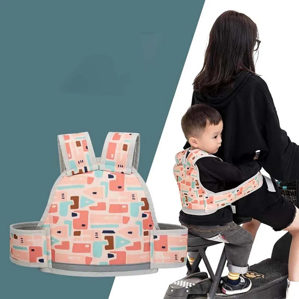 

Composite Sponge Motorcycle Seat Vest Strap Oxford Cloth Sturdy Kids Safety Seat Harness Adjustable Convenient Chest Safe Belt