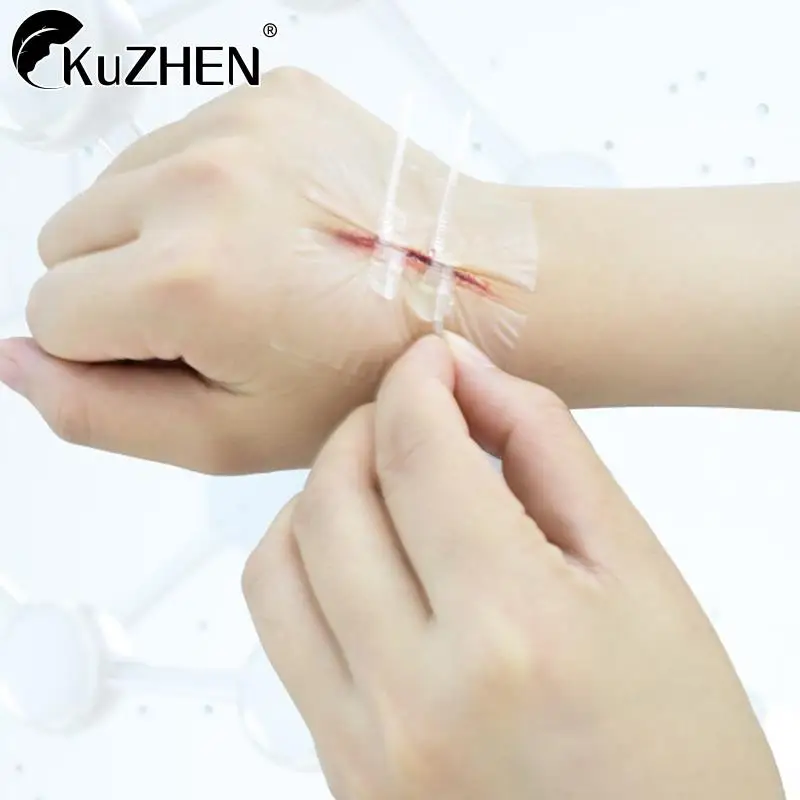 1/2/3/10Pcs Zipper Tie Wound Closure Patch Hemostatic Patch Wound Fast Suture Zipper Band-Aid Outdoor Portable Skin Care