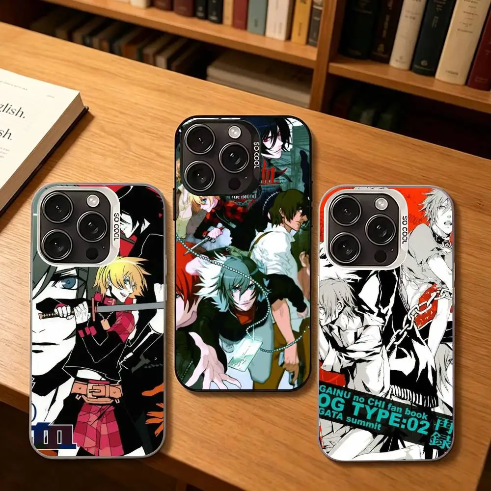 Глянцевый черный чехол Hot Action T-Togainu no Chi для iPhone 17, 16, 15, 14, 13, 12 Plus Pro Max с металлизированным покрытием внутри