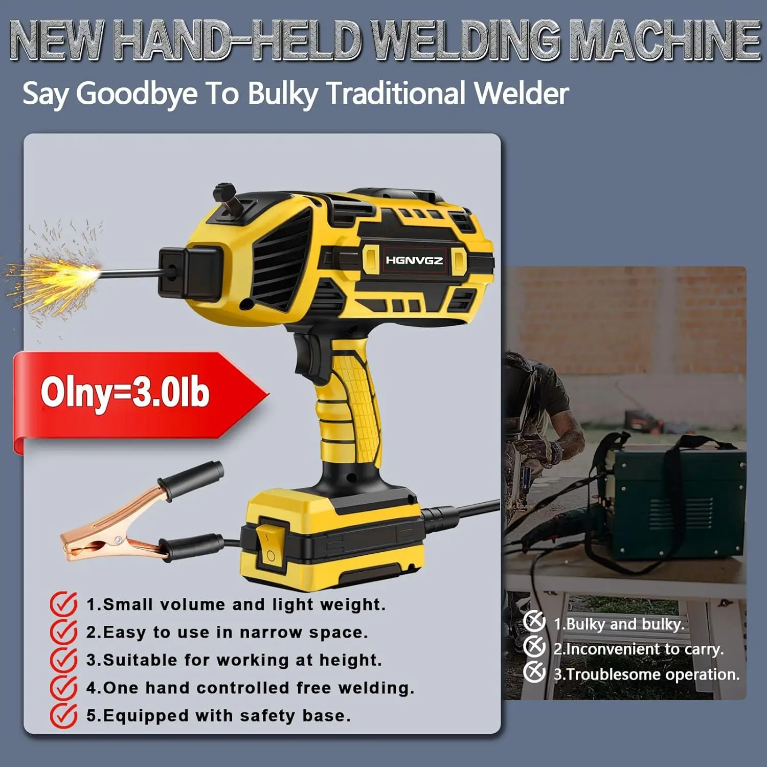 Welding Machine Handheld,20-140A 110V Portable Welder 20Pcs Rods,Igbt Hand Held Welder Machine Withhot Start Arc Force