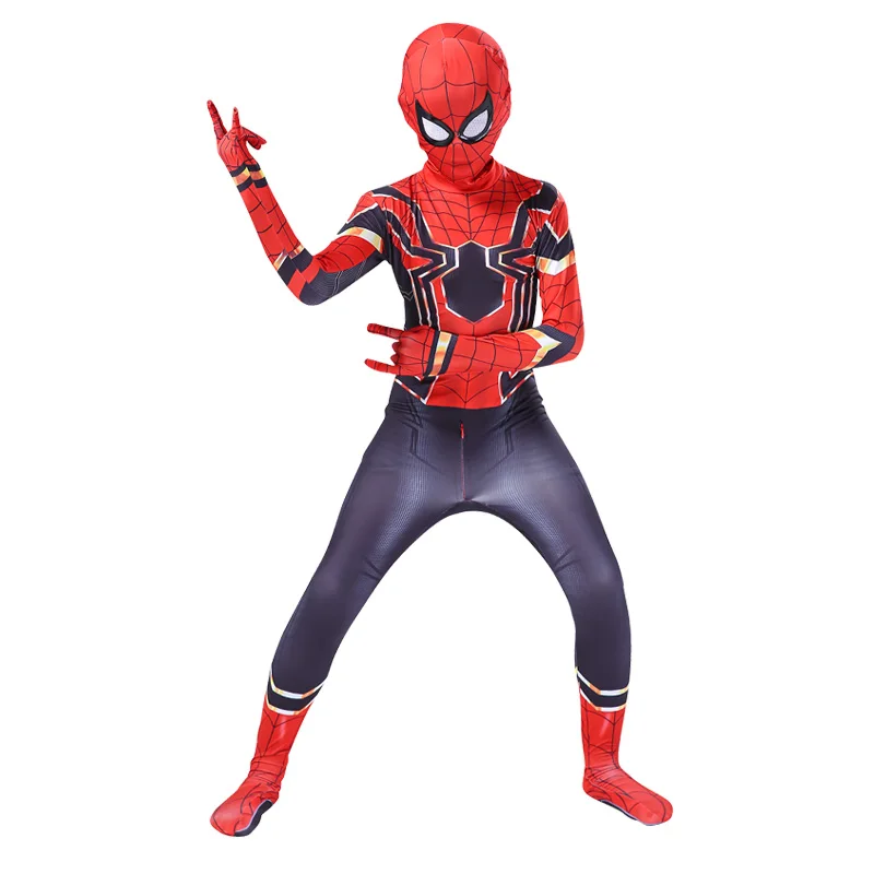 Miles Spider Man Kleding Hoofddeksels Kinderen En Jongens Vechten Tegen Kleding Ademende Strakke Zomer Gif Performance Cosplay