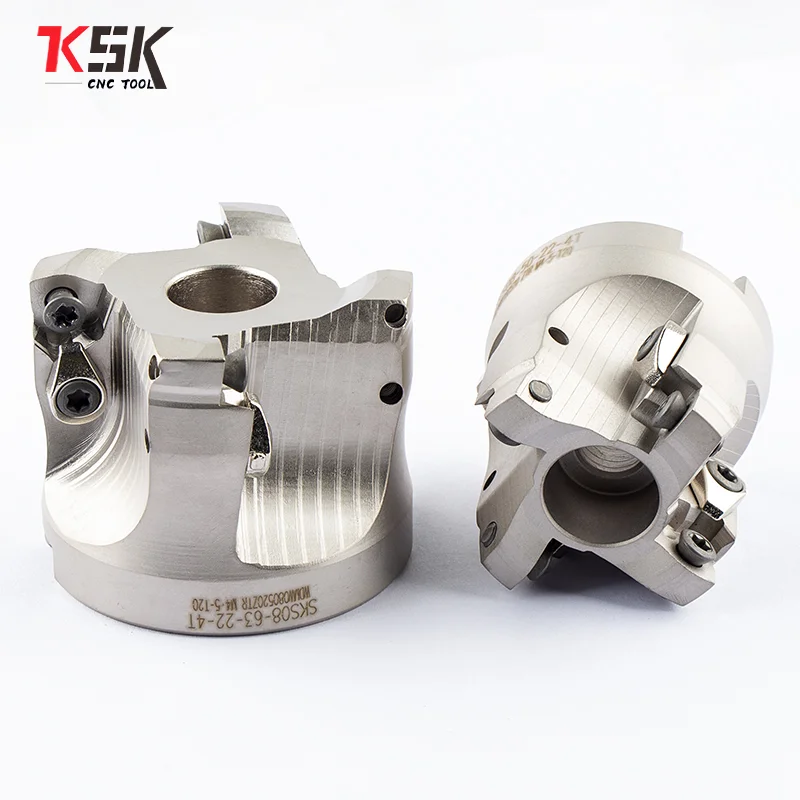 

SKS High Feed Face Milling Cutter SKS -50-22-4 63-22-4T TInserted Shoulder Cutter Facemill 50mm 63mm for For WDMW080520 Inserts