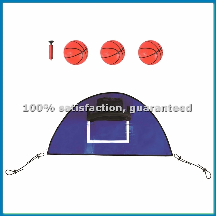 

Баскетбольное кольцо для батута с мини-баскетбольной сеткой, легко устанавливаемое, для безопасных бросков-АНКЛ