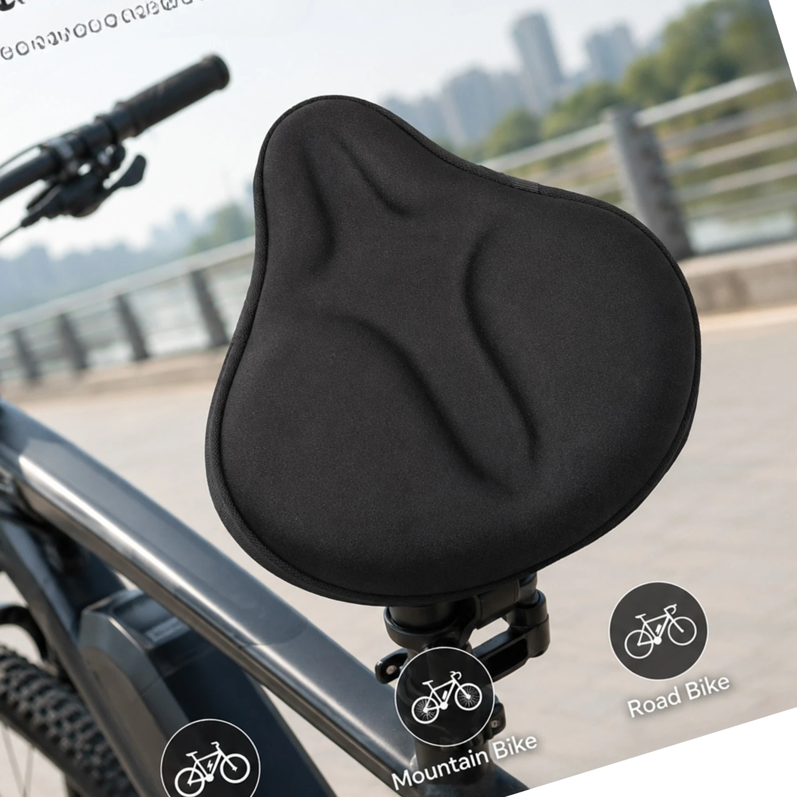 Funda Universal de Gel para Asiento de Bicicleta, Resistente al Desgaste, Cómoda y Antichoque, para Bicicleta Eléctrica, Carretera, MTB y Ciclismo