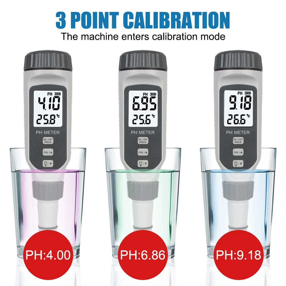 เครื่องวัดค่าความเป็นกรด-ด่างสำหรับ Aquarium Professional PH Meter เครื่องวัดความเป็นกรด PH818วัด PH818แบบพกพาปากกาเครื่องทดสอบคุณภาพน้ำ