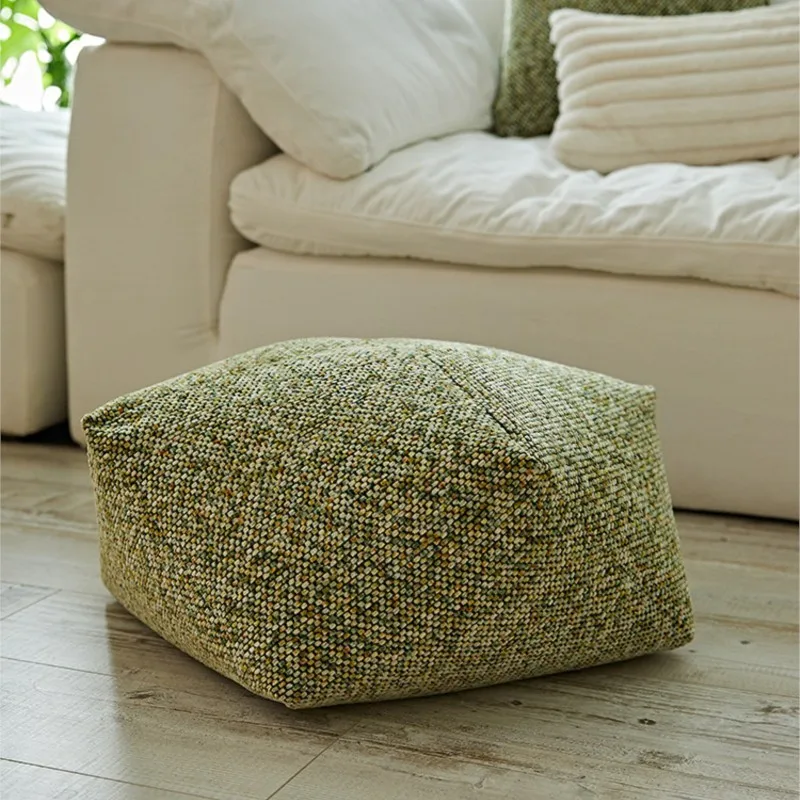 MOMO Retro Windmill Jasmine Low Stool Wabi-Sabi Creative Green Tatami Futon Bedroom Decor Can Be Disassembled And Washed