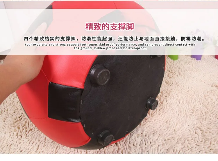 Football leather stool, leather cushion, shoe changing stool