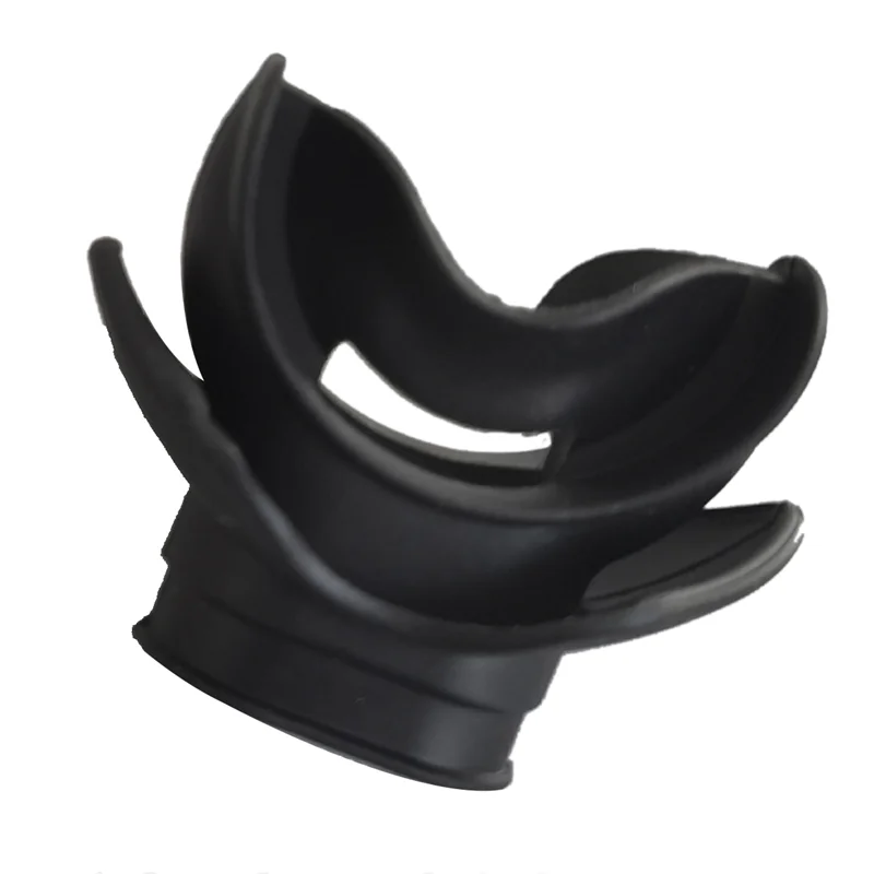 Bocchino per morso per immersione in silicone modellabile Regolatore per morso per immersione Attrezzatura per immersione Valvola per snorkeling in acqua Respirazione Nero