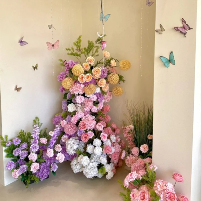 

Garden simulation flower, finished Internet celebrity wall, live stream background wall