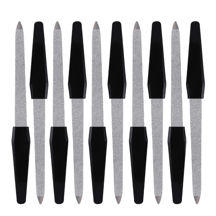 5/10 Stück doppelseitige Metall-Nagelfeilen, Polierer, Maniküre, Pediküre, Schönheitswerkzeuge – Detail 10